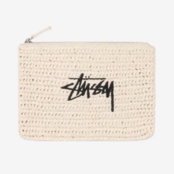 Stussy | Woven Zip Pouch | Ivory | 100% Authentic | NWT - Picture 1 of 1